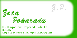 zeta poparadu business card